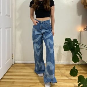 slouchy wide leg jeans